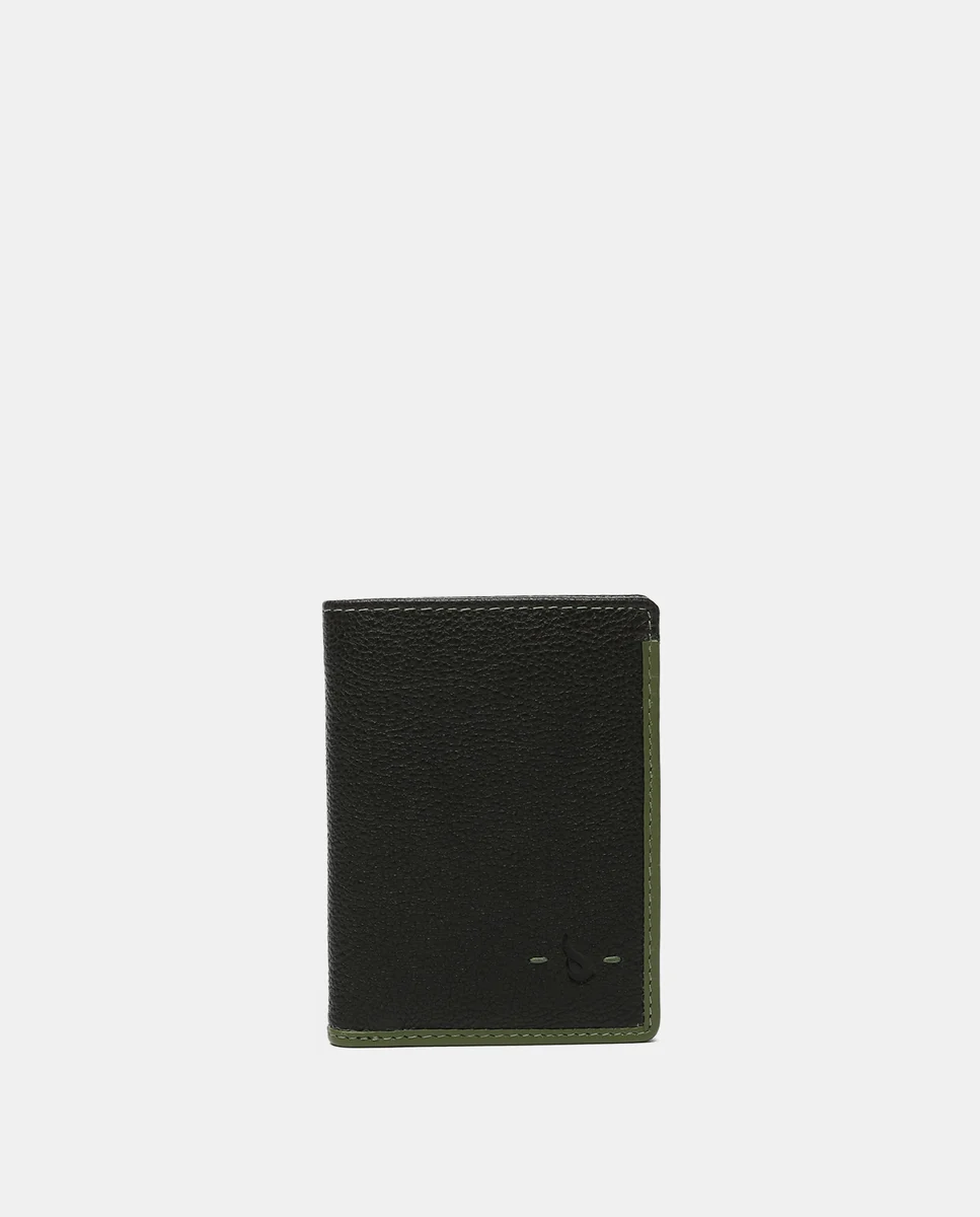Cartera de hombre de piel con protección RFID en negro