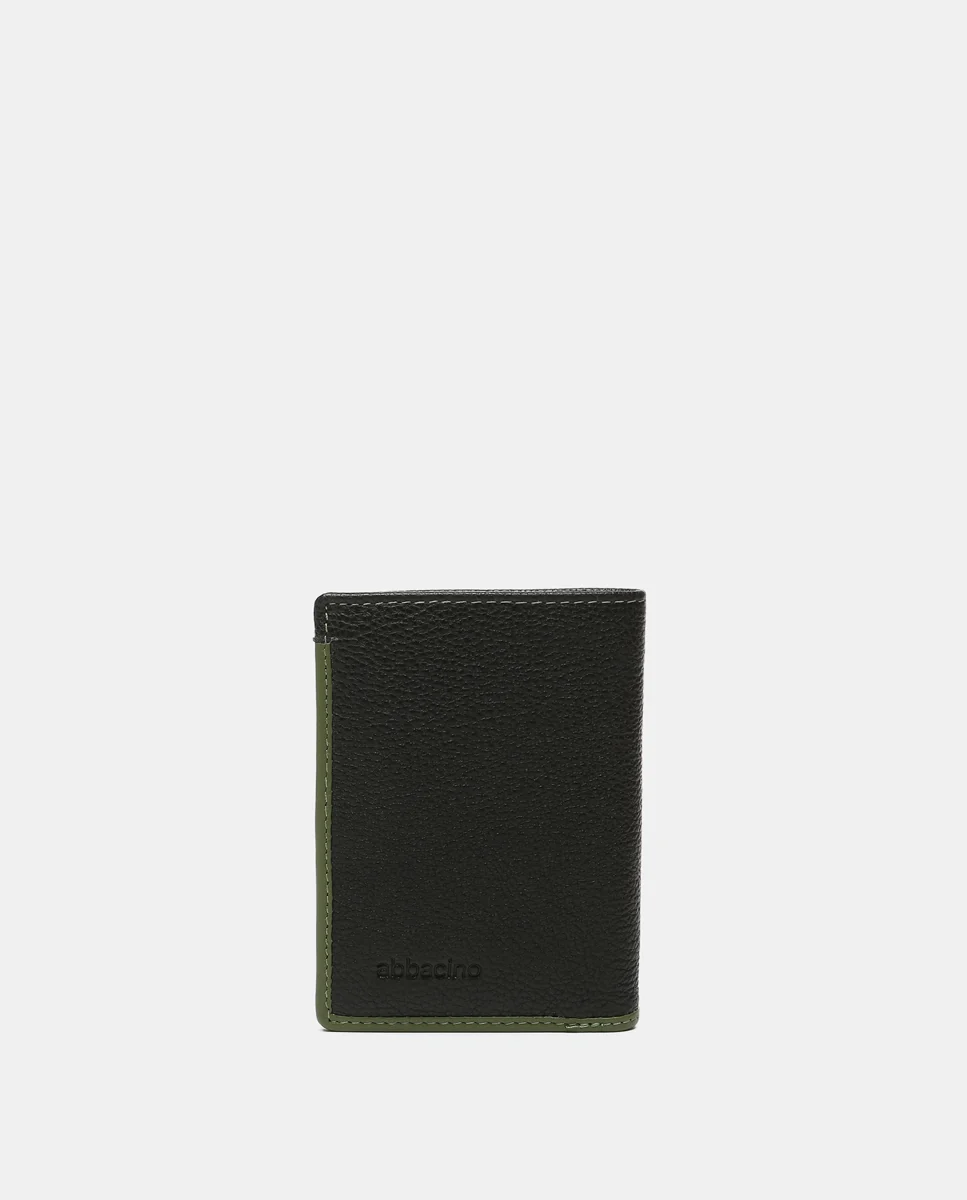 Cartera de hombre de piel con protección RFID en negro - Imagen 4