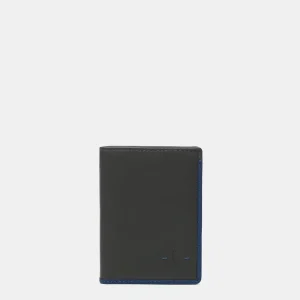 Cartera de hombre de piel con protección RFID en gris