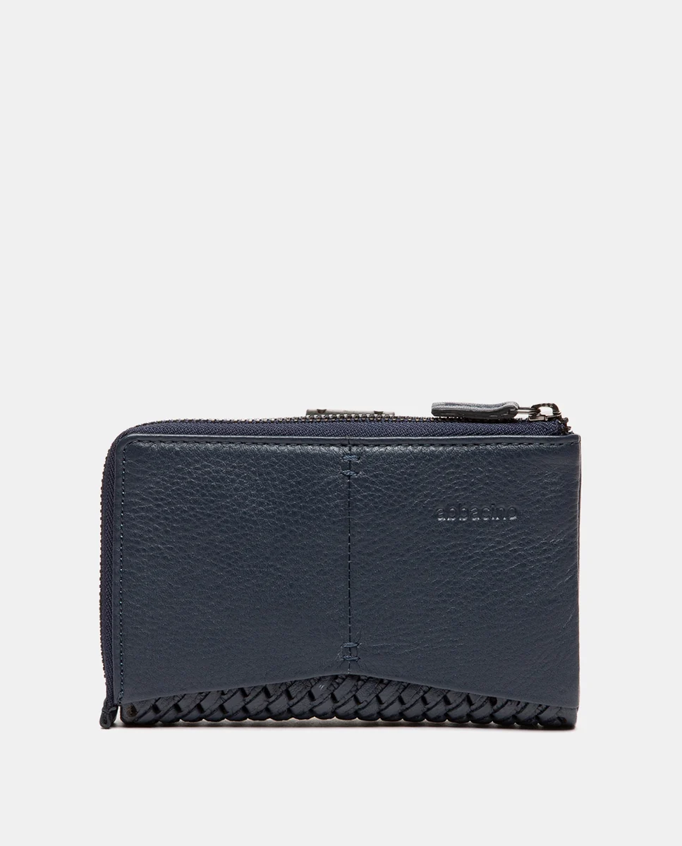 Cartera mediana en piel azul - Imagen 4