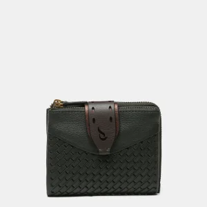 Cartera pequeña en piel verde