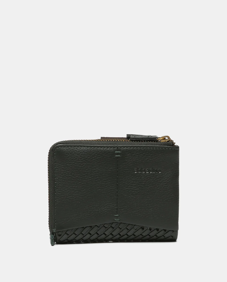 Cartera pequeña en piel verde - Imagen 4