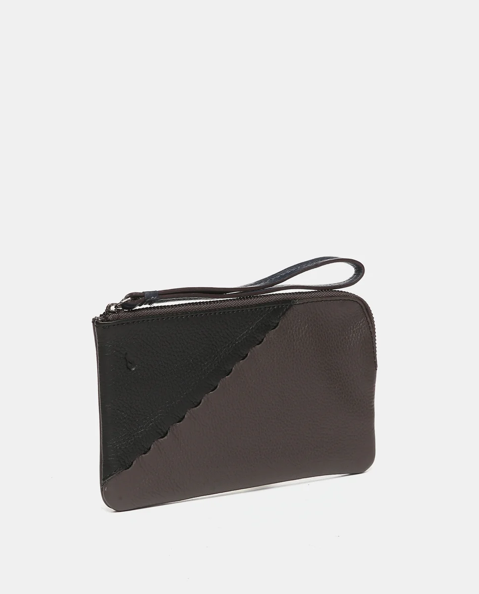 Neceser en piel bicolor gris - Imagen 5