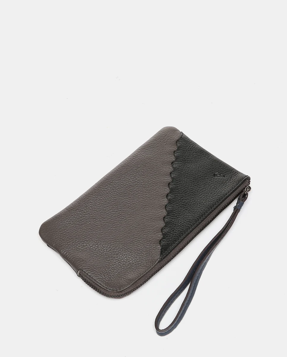 Neceser en piel bicolor gris - Imagen 6