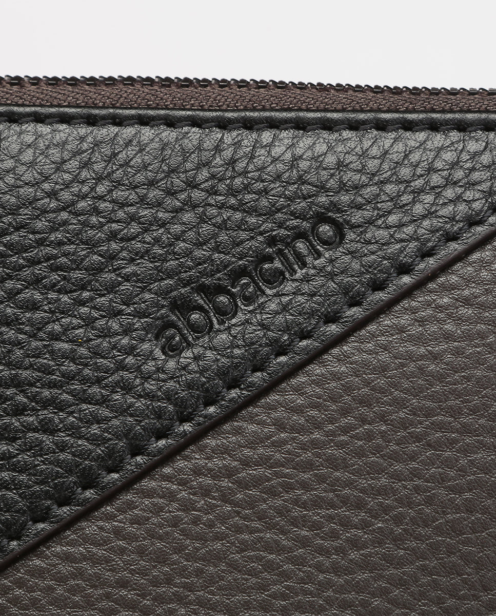 Neceser en piel bicolor gris - Imagen 7