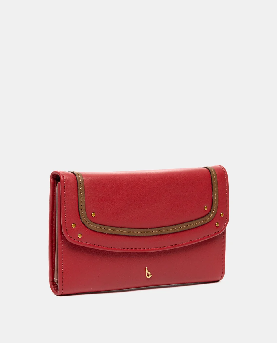 Cartera mediana en piel roja - Imagen 5