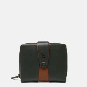 Cartera pequeña en piel verde