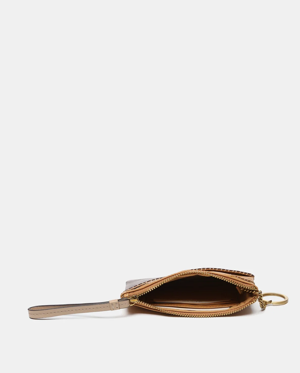 Monedero en piel en tonos camel - Imagen 3