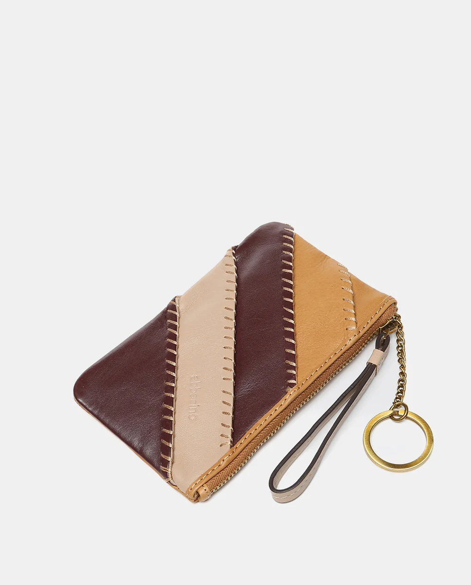 Monedero en piel en tonos camel - Imagen 6
