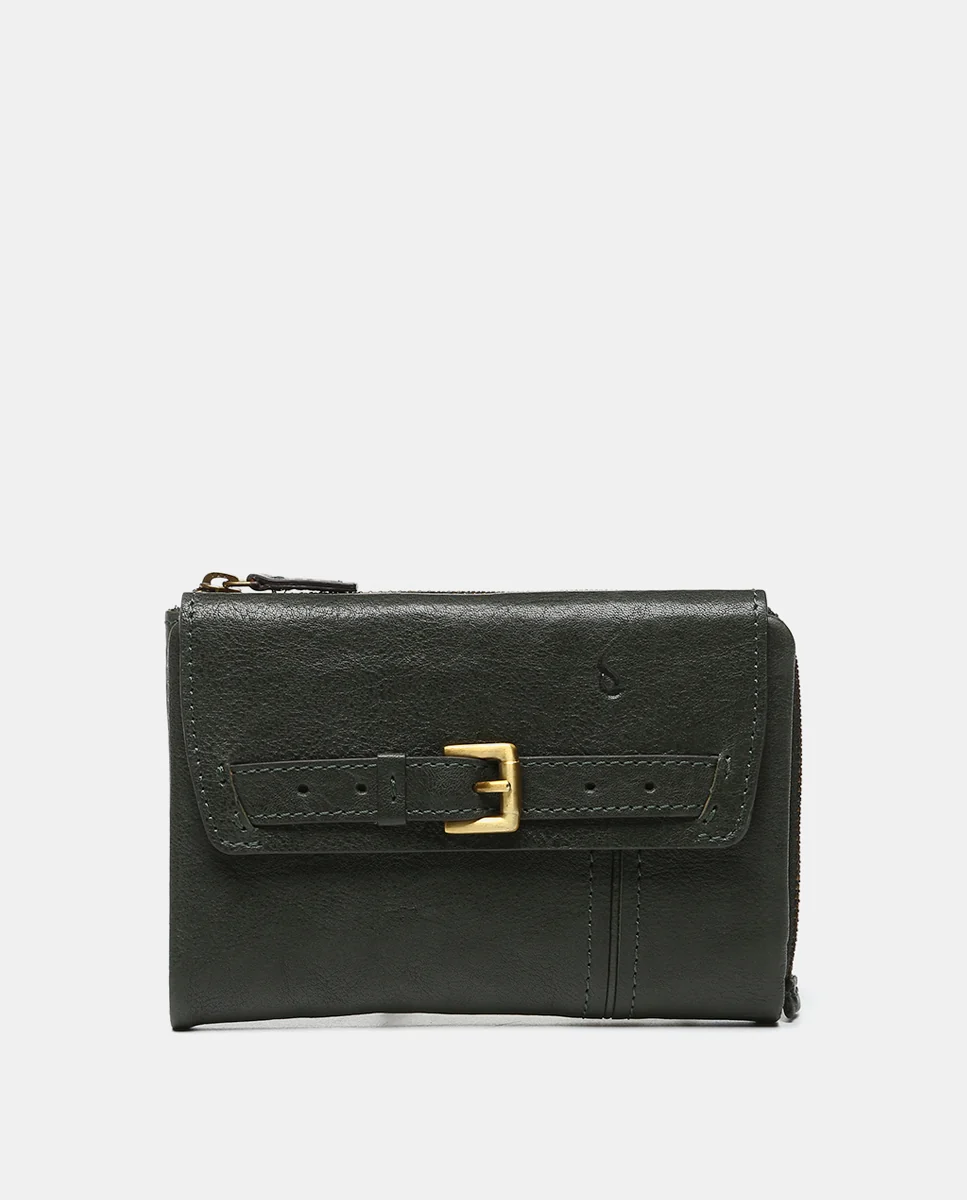 Cartera mediana en piel verde - Imagen 2
