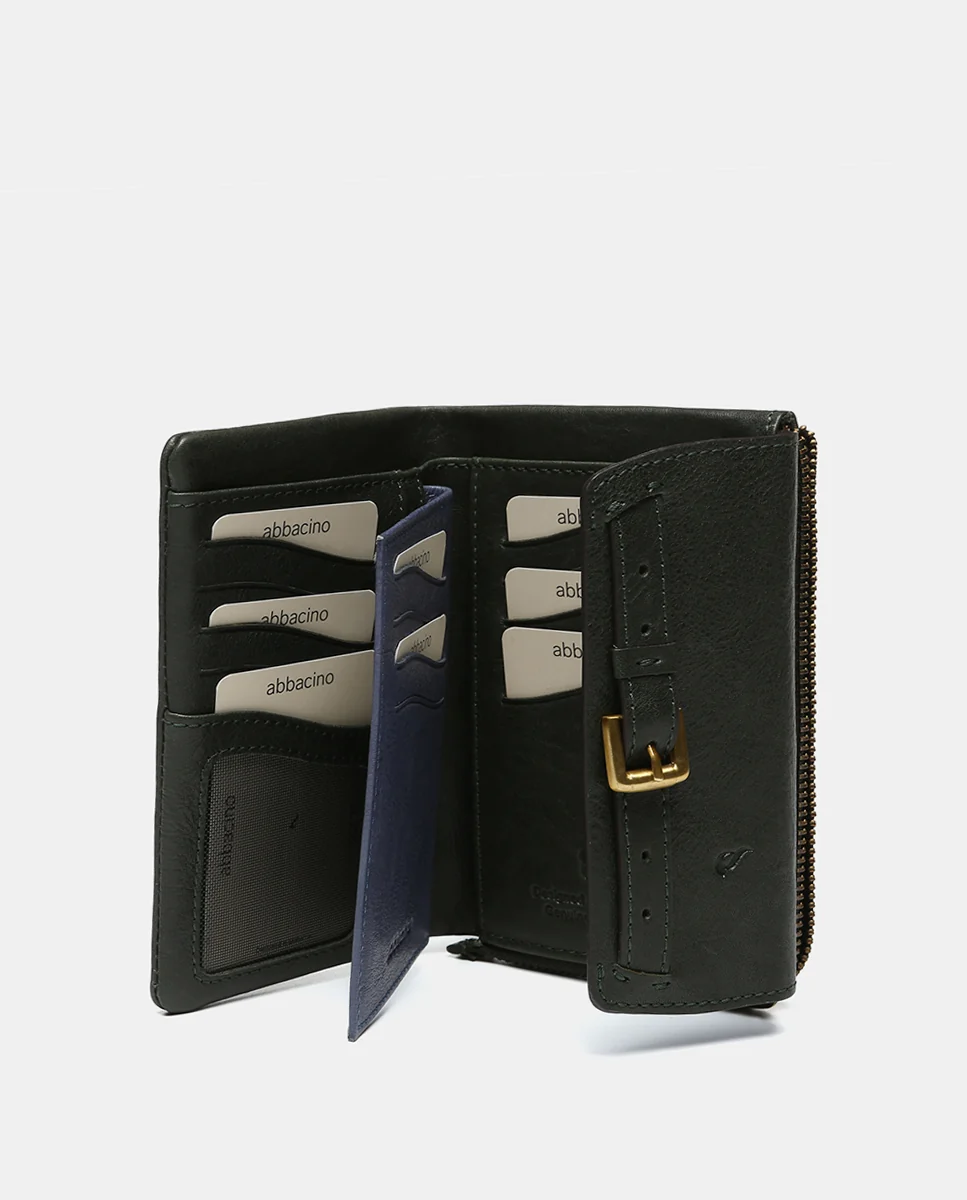 Cartera mediana en piel verde - Imagen 3