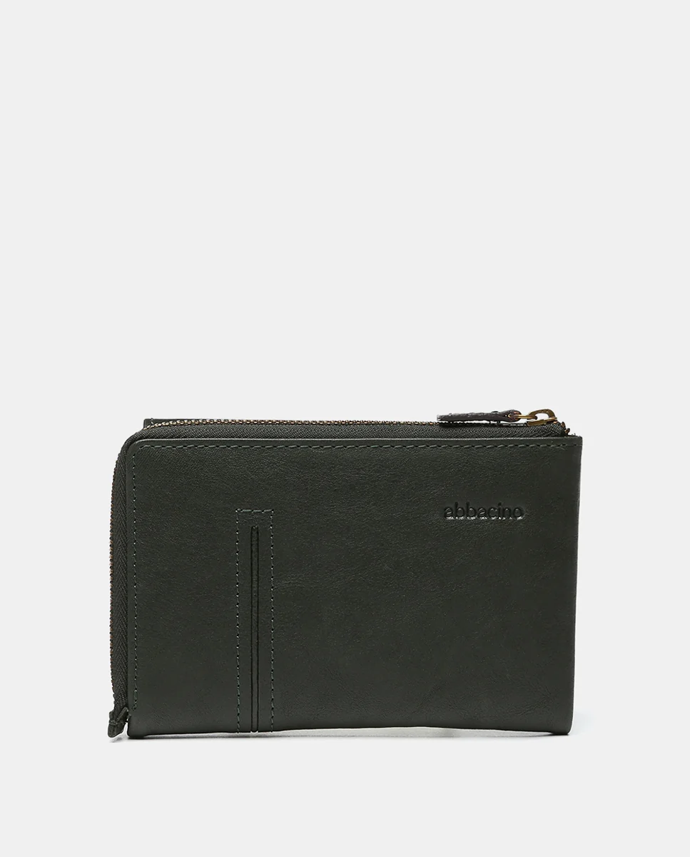 Cartera mediana en piel verde - Imagen 4
