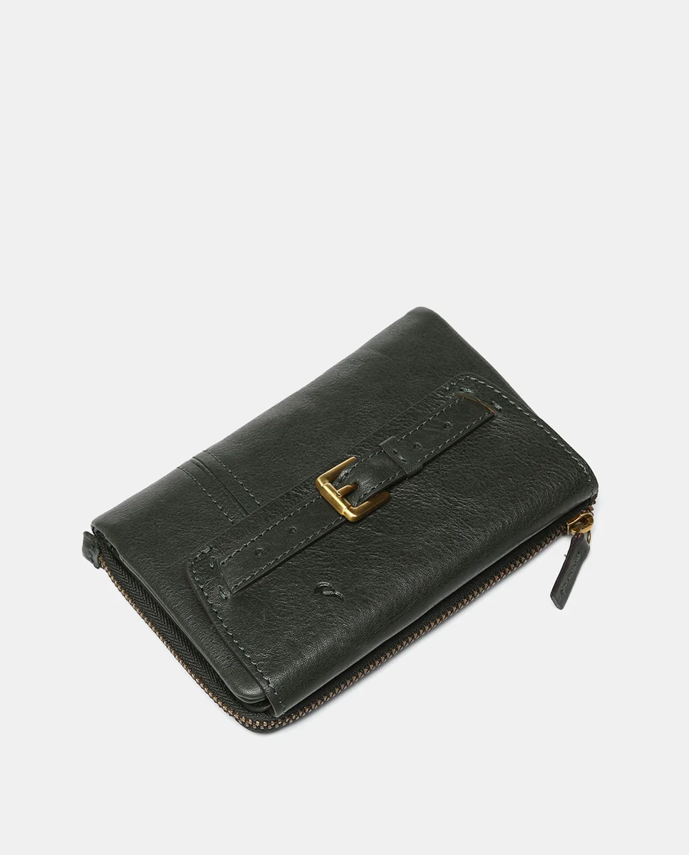 Cartera mediana en piel verde - Imagen 6