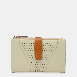 Cartera mediana de piel verde