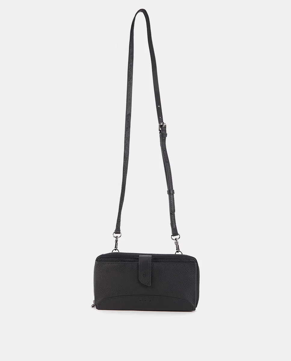 Cartera grande de piel negra - Imagen 5