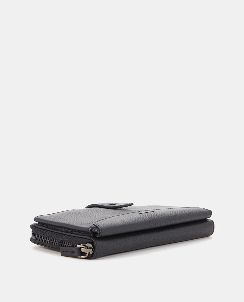 Cartera grande de piel negra - Imagen 7