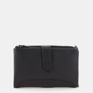 Cartera mediana de piel negra