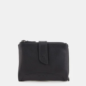 Cartera pequeña de piel negra