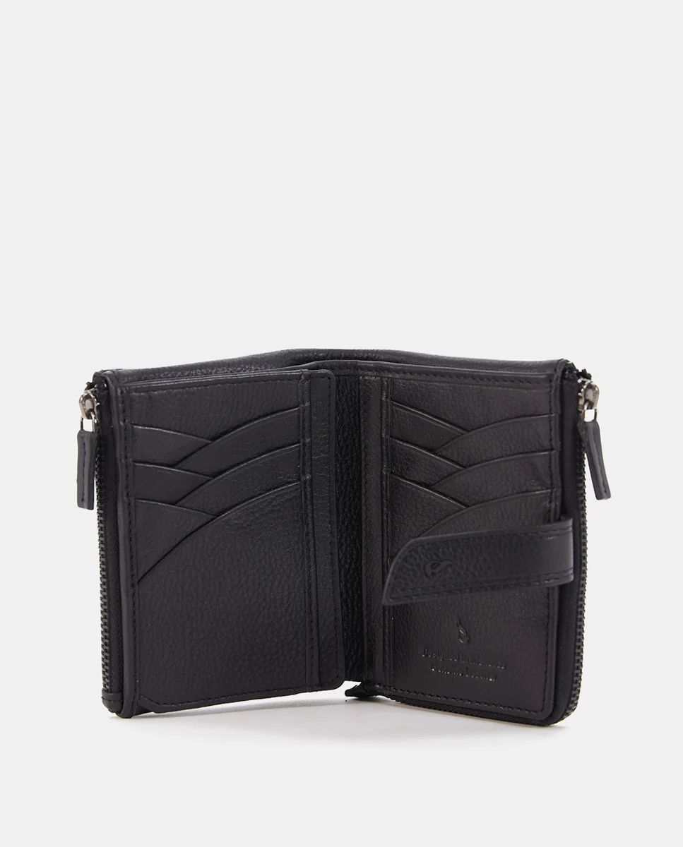 Cartera pequeña de piel negra - Imagen 3