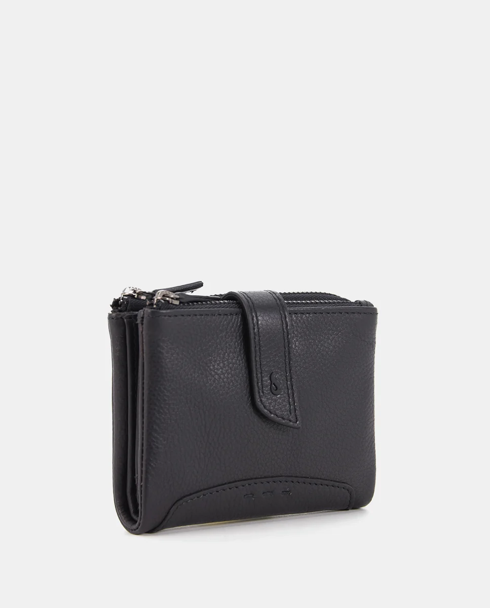 Cartera pequeña de piel negra - Imagen 5