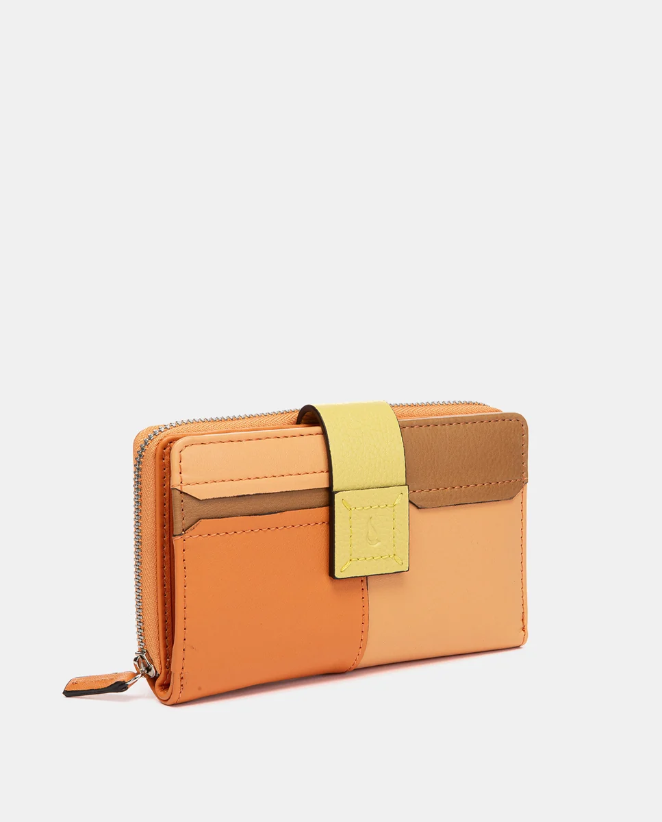 Cartera mediana de piel naranja - Imagen 5