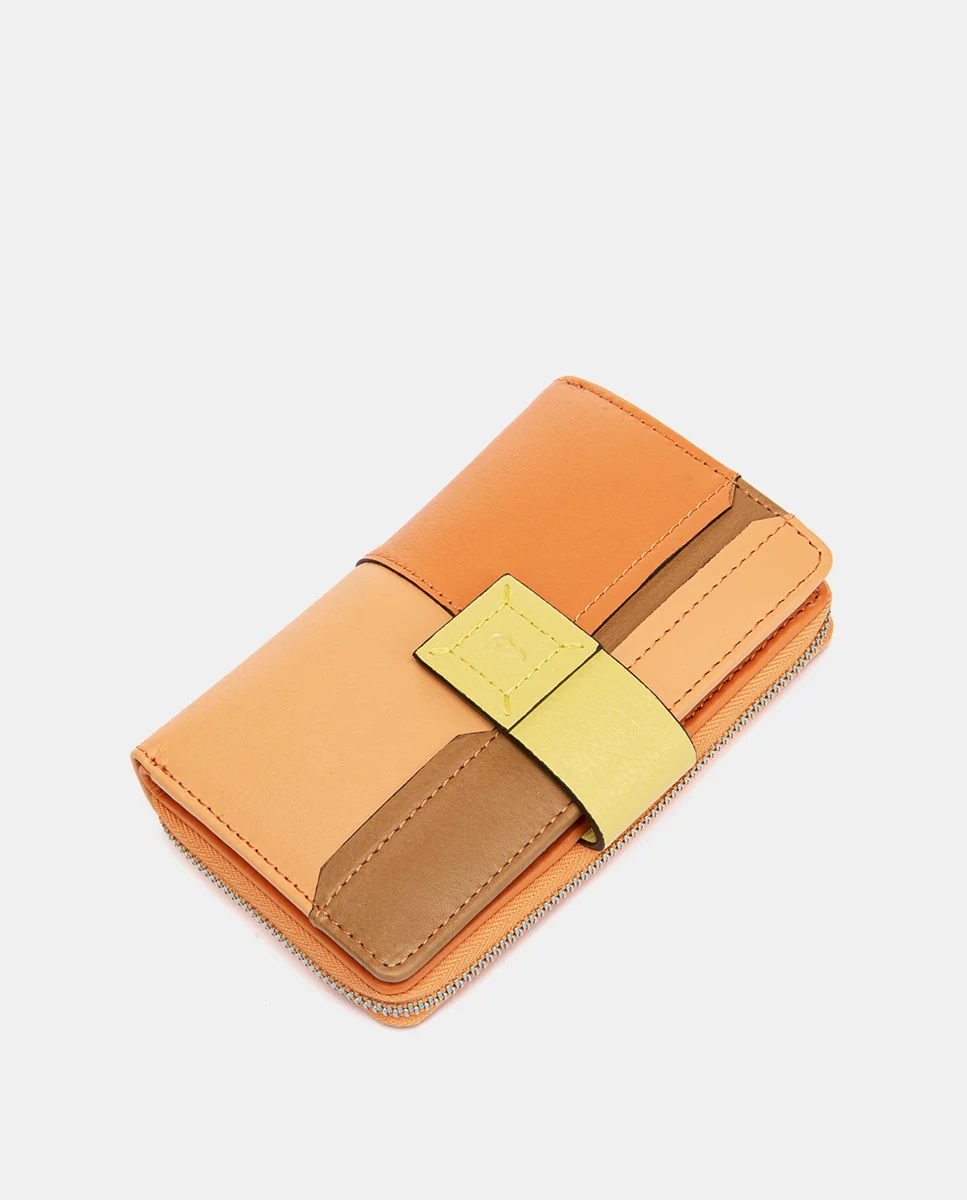 Cartera mediana de piel naranja - Imagen 6