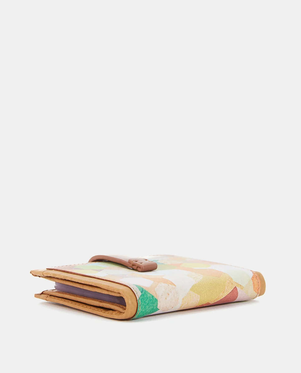 Tarjetero en piel con estampado ámbar - Imagen 6
