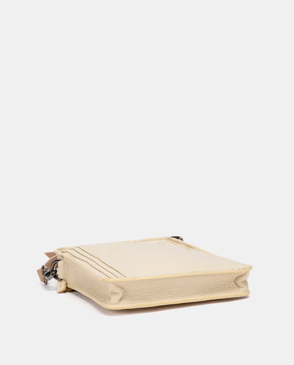 Bolso para móvil de piel beige - Imagen 5