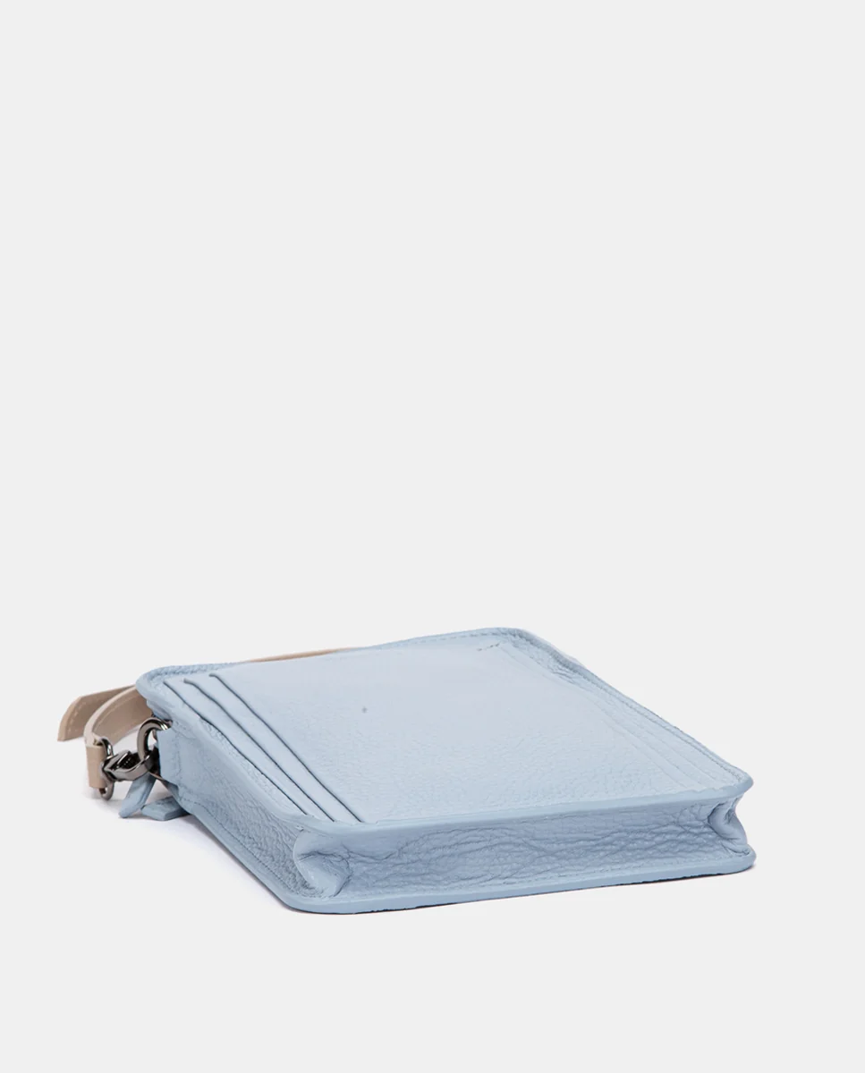 Bolso para móvil de piel azul claro - Imagen 5