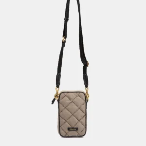 Bolso para móvil acolchado taupe