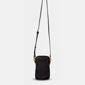 Bolso para móvil en piel negro