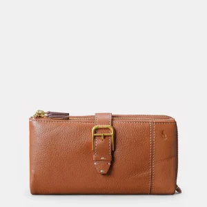 Cartera grande de mujer en piel cognac