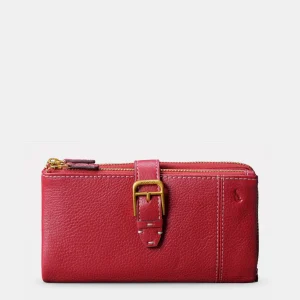 Cartera grande de mujer en piel roja
