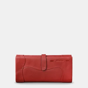 Cartera grande de mujer en piel roja