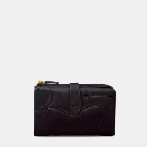 Cartera mediana de mujer en piel negra
