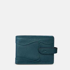 Tarjetero de mujer en piel azul