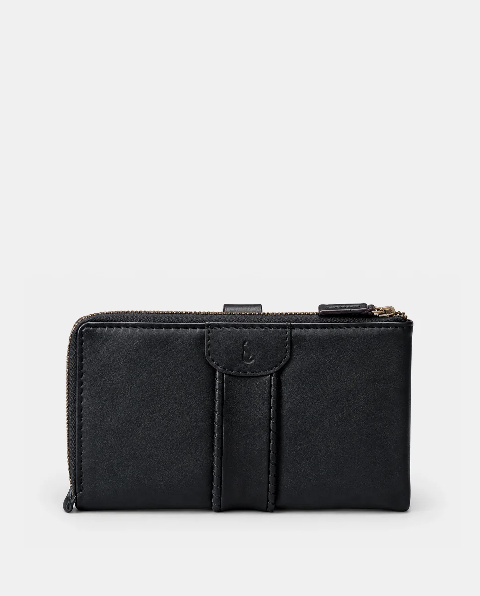 Cartera grande de mujer en piel negra - Imagen 5