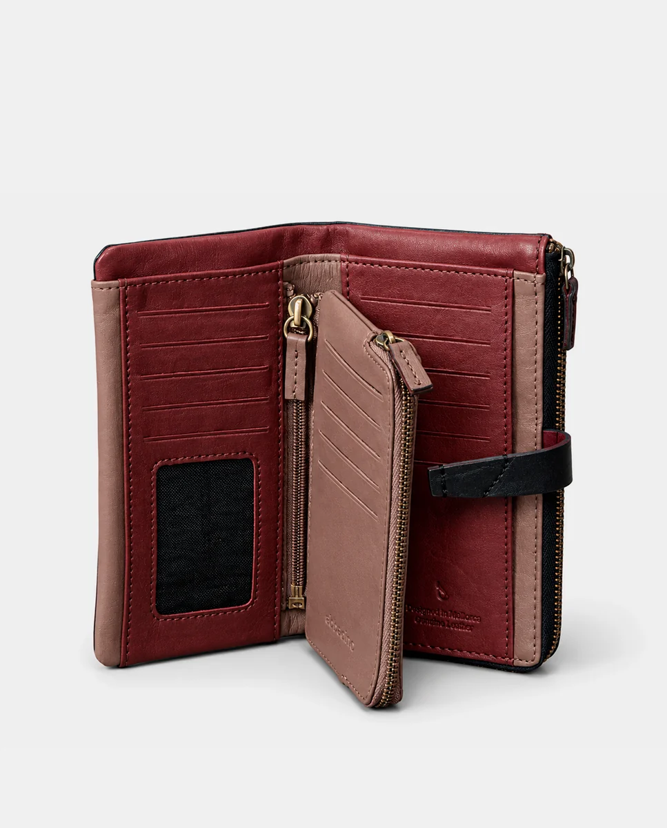 Cartera grande de mujer en piel negra - Imagen 3