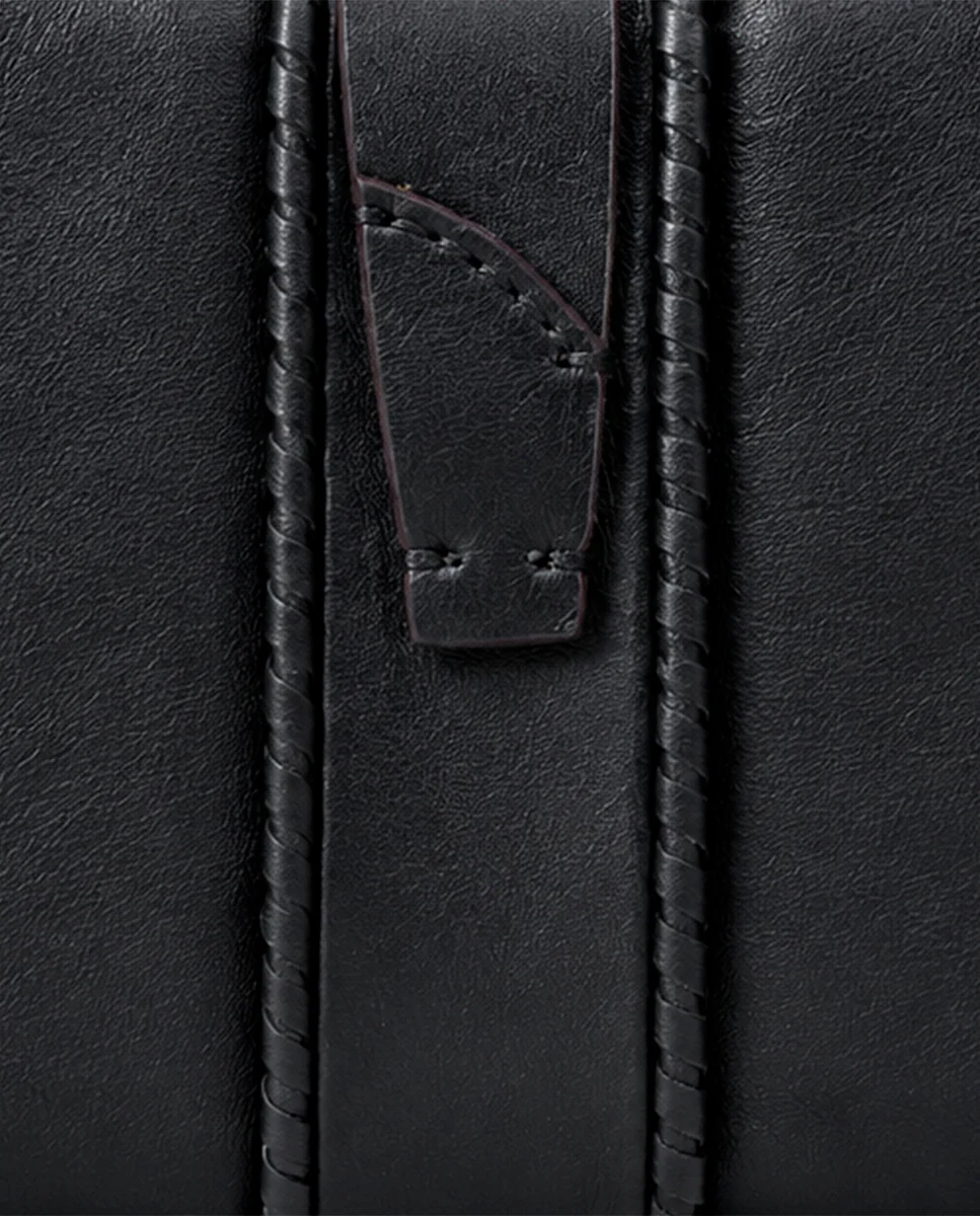 Cartera mediana de mujer en piel negra - Imagen 9