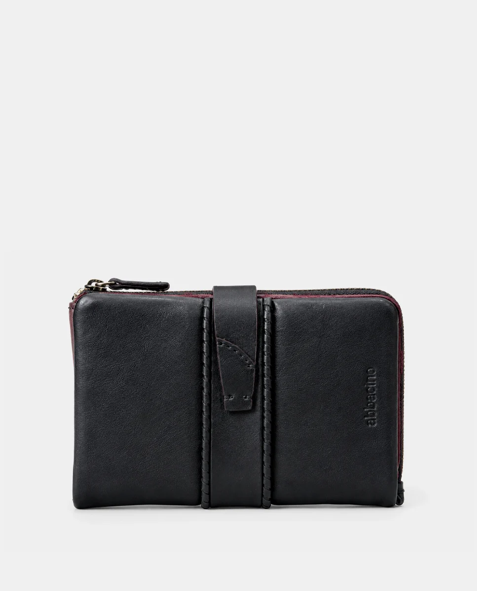 Cartera mediana de mujer en piel negra