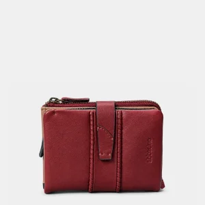 Cartera pequeña de mujer en piel burdeos