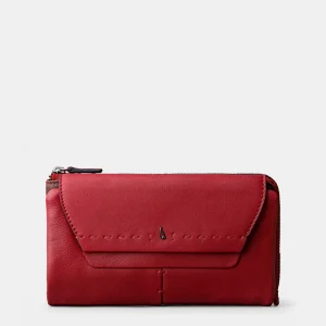 Cartera grande de mujer en piel roja