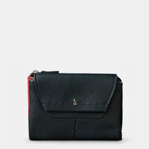 Cartera mediana de mujer en piel negra