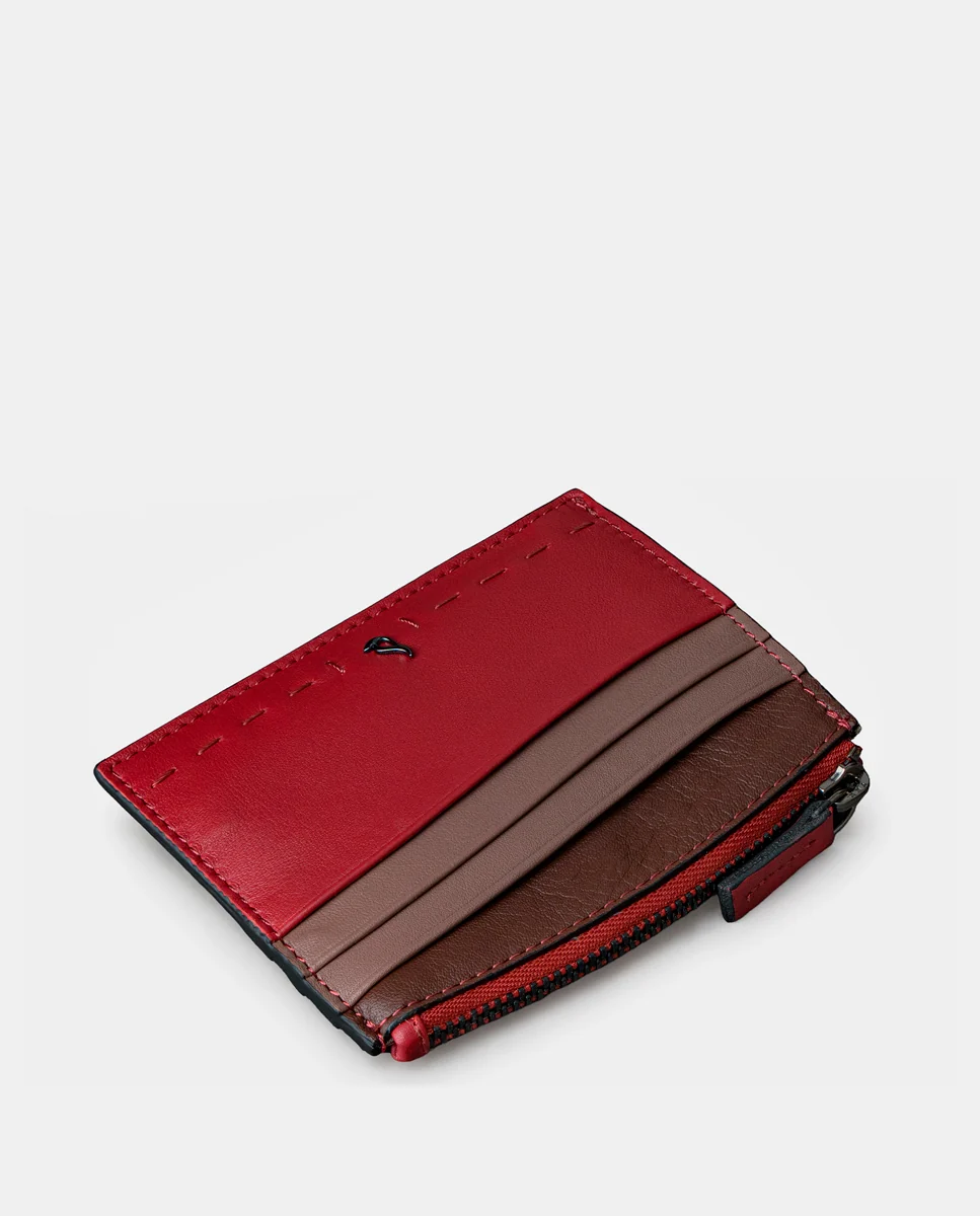 Tarjetero de mujer en piel rojo - Imagen 5