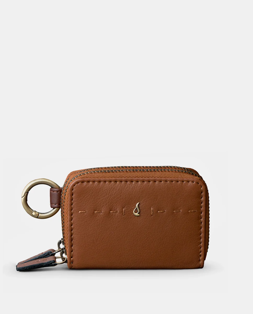Monedero de mujer en piel cognac - Imagen 2