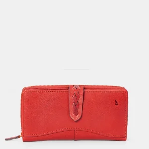 Cartera grande de mujer en piel burdeos