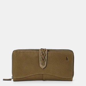 Cartera grande de mujer en piel verde