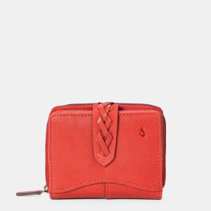 Cartera pequeña de mujer en piel burdeos