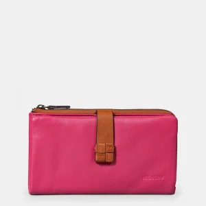 Cartera grande de mujer en piel fucsia