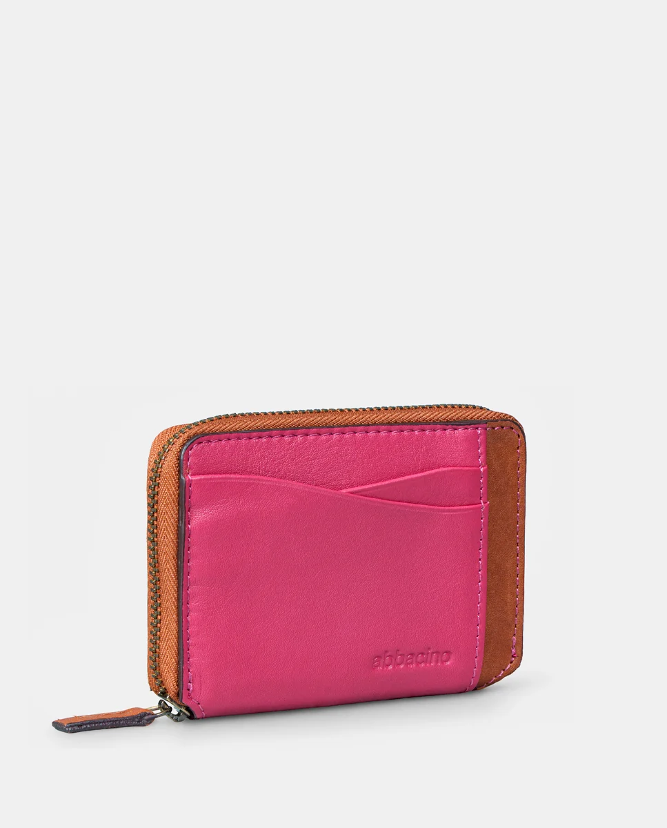 Tarjetero de mujer en piel fucsia - Imagen 5